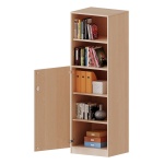 Schrank, 5 OH, Tür unten (3OH), oben 2 offene Fächer 1 Tür, abschließbar, links, B/H/T 60x190x60cm 